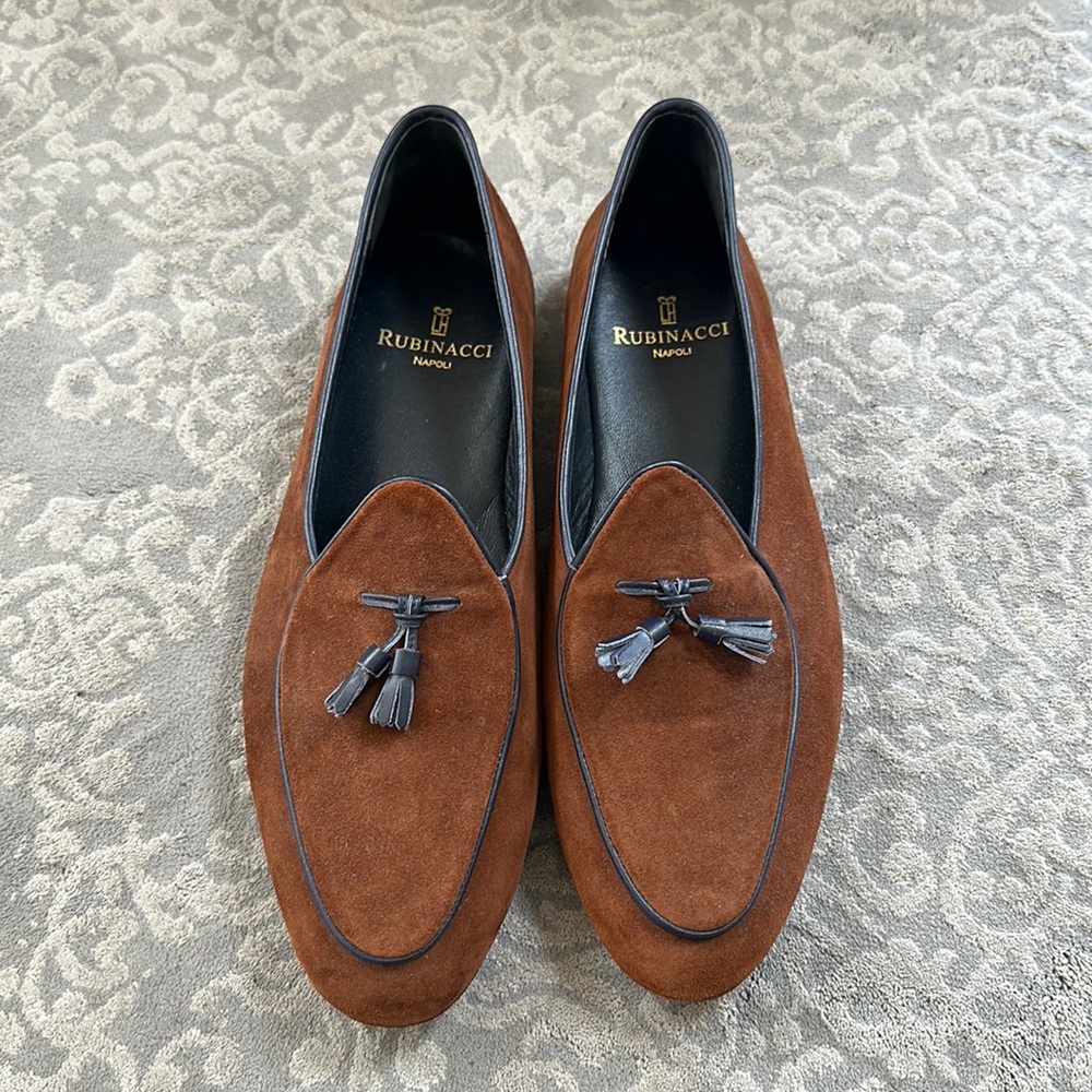 RUBINACCI EXCLUSIVE MARPHY SUEDE LOAFER IN TOBACCO